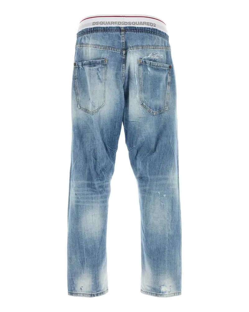 Dsquared2 Distressed Cotton Jeans — Navy Navy