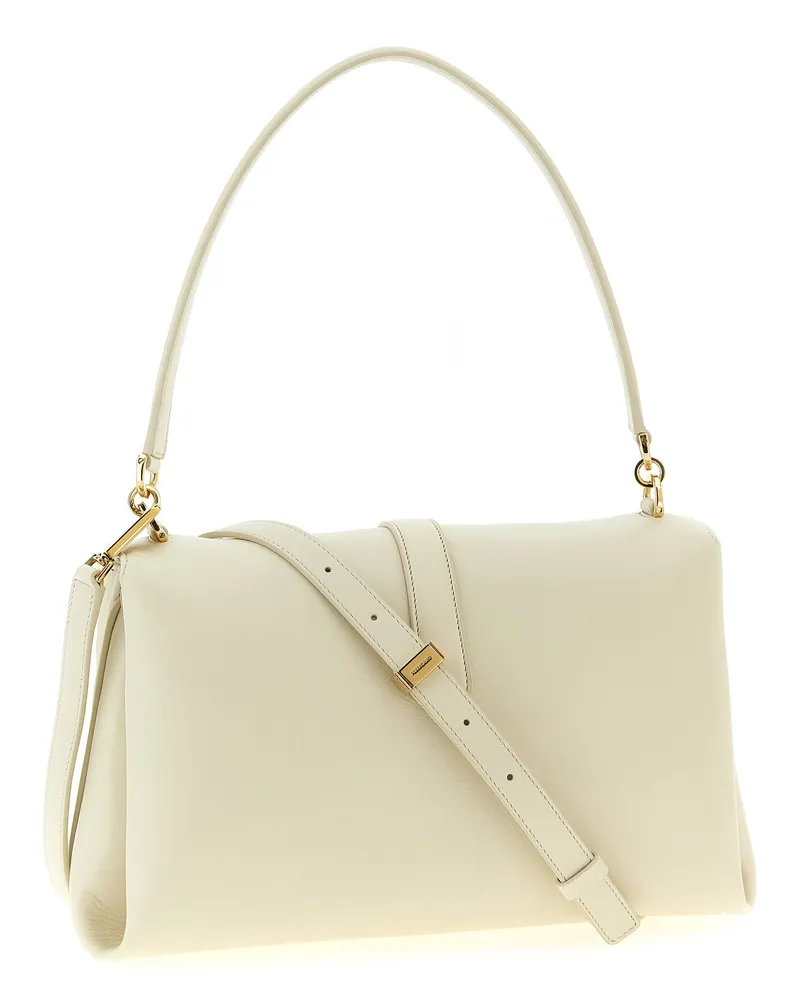 Ferragamo Calfskin Leather Shoulder Bag — Cream Cream