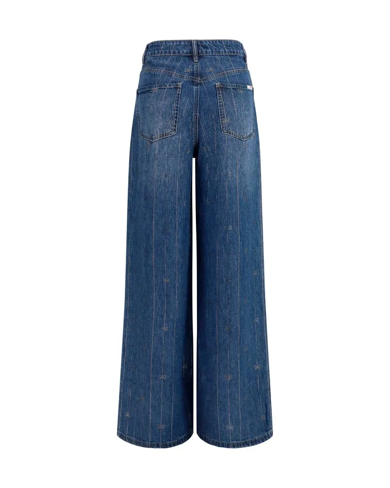 Self-Portrait Women's Blue Lyocell Jeans Denim Clothing Blue
