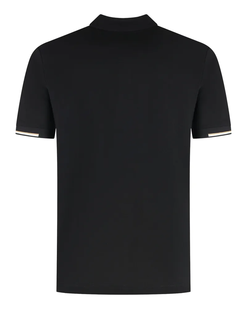HUGO BOSS Men's Polo Shirt Black Cotton T-shirts And Polos Black
