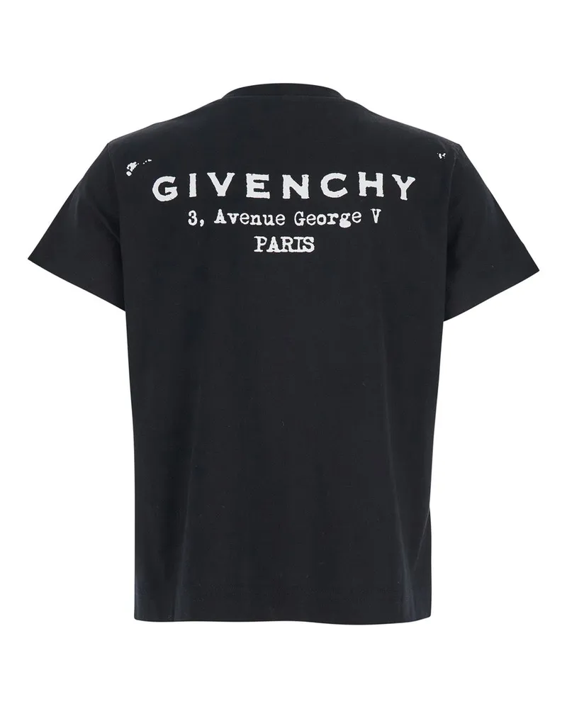 Givenchy Women's Black Crewneck T-Shirt With Logo Cotton T-Shirts & Jerseys Black