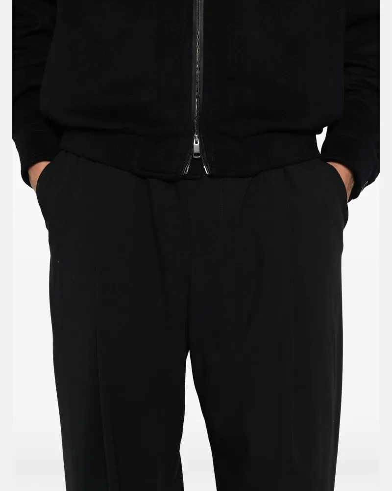 Giorgio Armani Pleated Front Trousers — Black Black