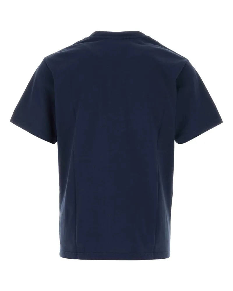 SPORTY & RICH Men's Crest T-Shirt Navy Cotton Navy