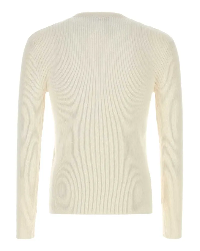 Our Legacy Men's Ivory Silk Sweater Neutral White Refined Exterior: Maglieria Beige