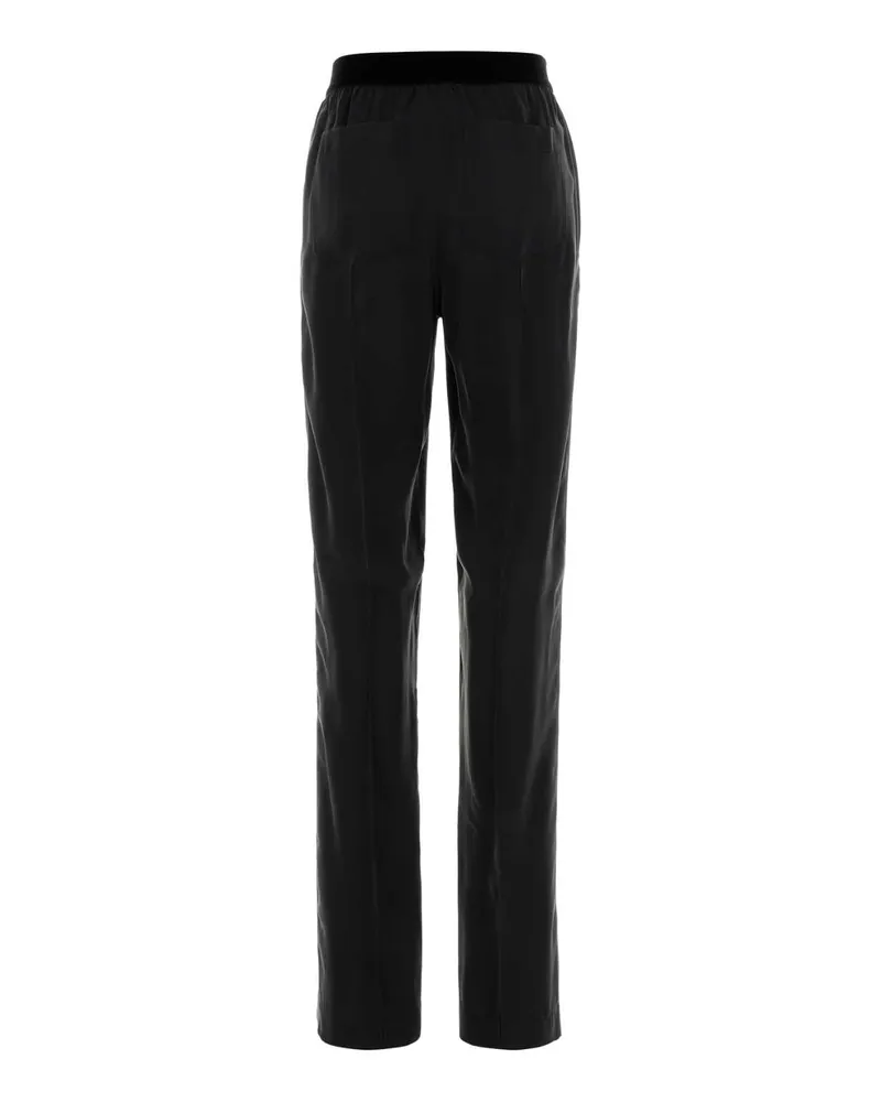 Tom Ford Black Exterior: Silk Pantaloni Trousers Black