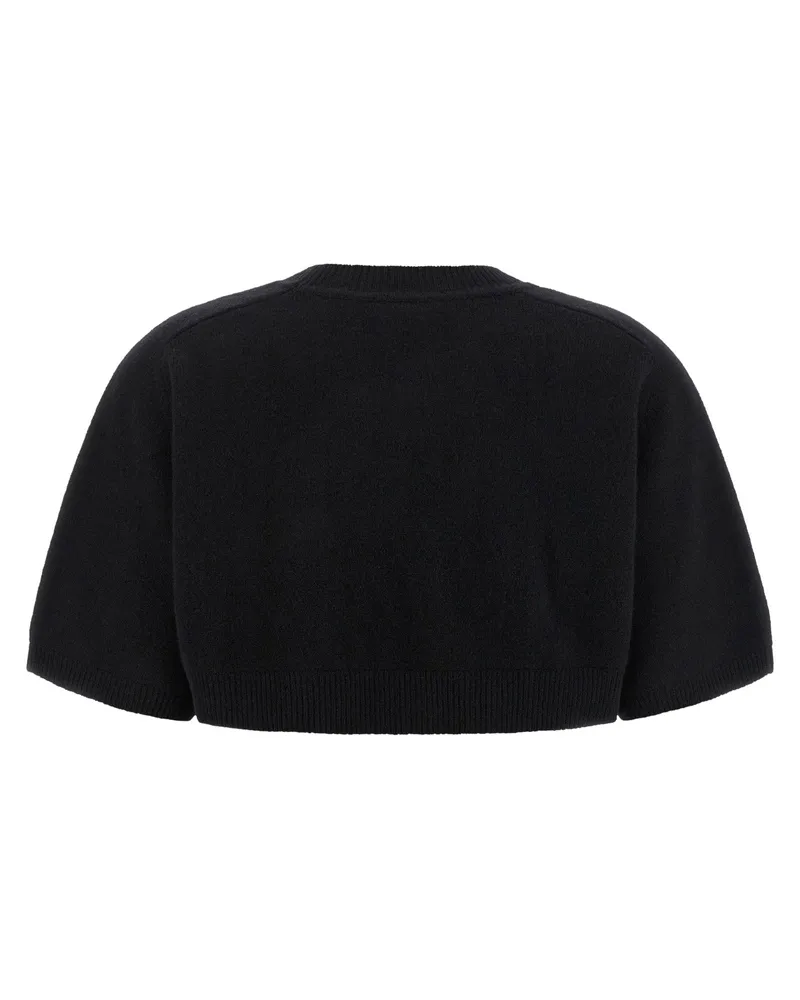 Elisabetta Franchi Wool and Cashmere Blend Sweater — Black Black