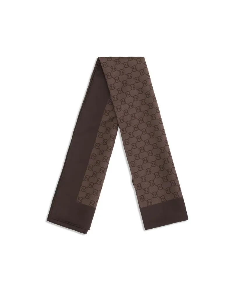 Gucci Women's Brown Silk Foulard Accessory Brown