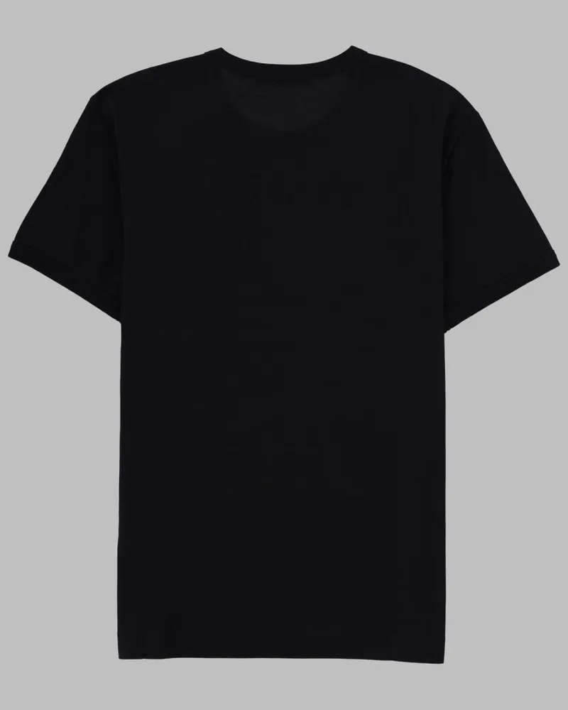Dolce & Gabbana Cotton with Patch Detail T-Shirt — Black Black