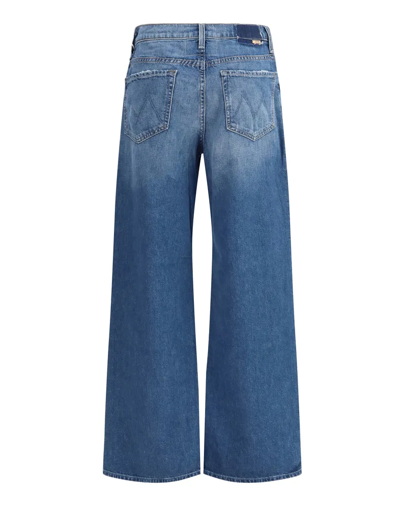 Mother Women's The Rerun Zip Sneak Jeans Hit Shuffle Cotton; Recycled Cotton Blue