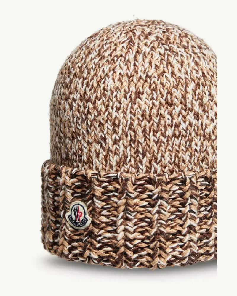Moncler K20933B00039M1282 Chunky Knit Beanie — Tan Tan