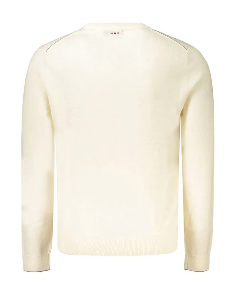 Napapijri Logo-Embroidered Wool Sweater — White White
