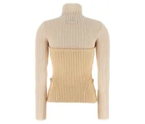 Women Beige Merino Wool Cardigan Clothing
