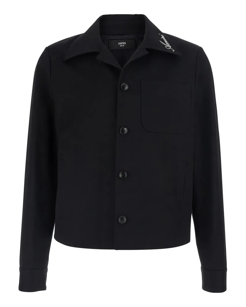 Amiri Cotton-Collar Jacket — Black 