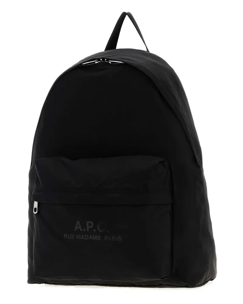 A.P.C. Men's Black Canvas Small Sac A Dos Backpack Noir Borse Tracolla Black