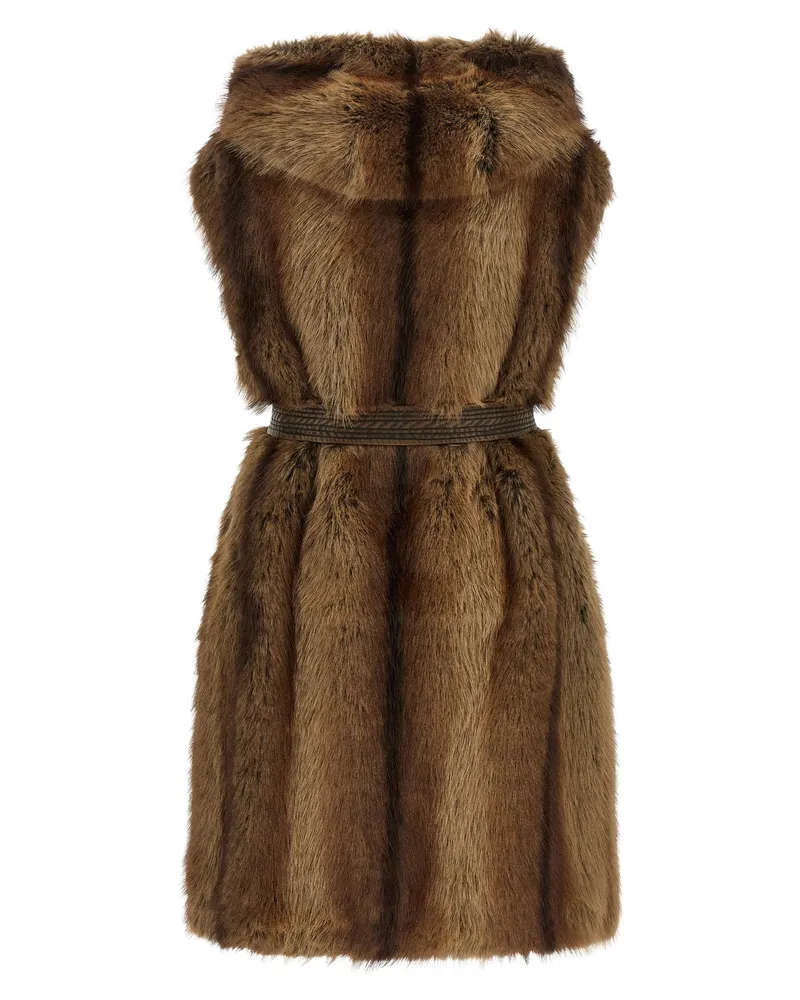 Pinko Galearis Vest — Brown Brown