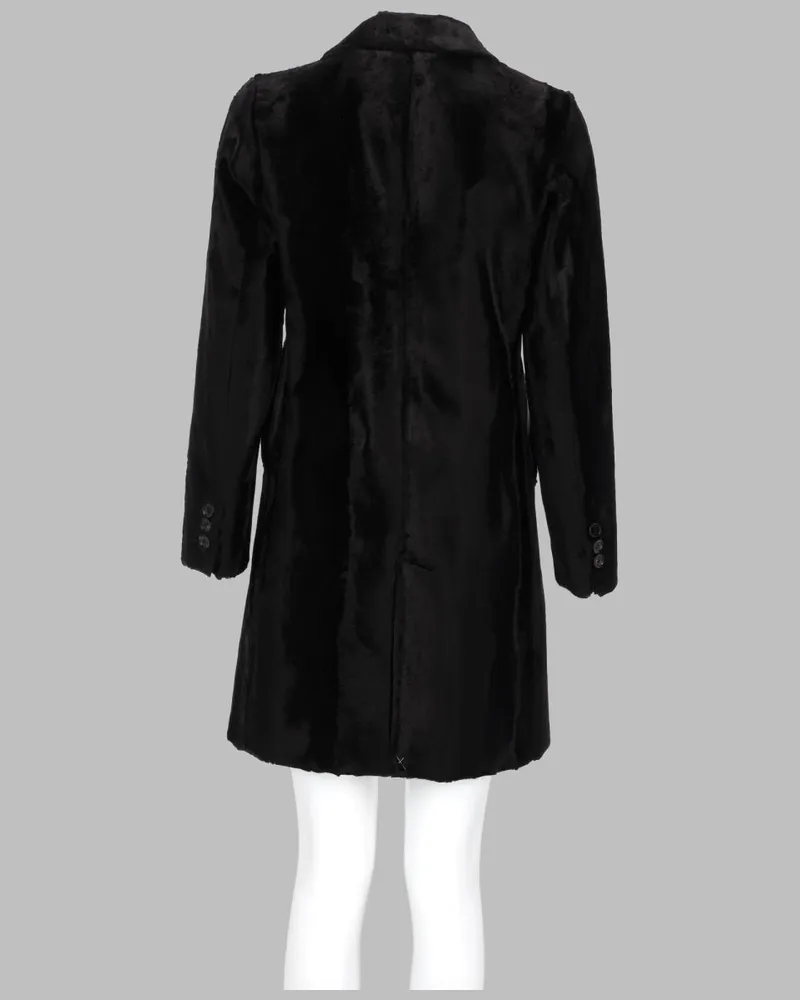 Paltò Single-Breasted Viscose-Cotton Trench Coat — Black Black