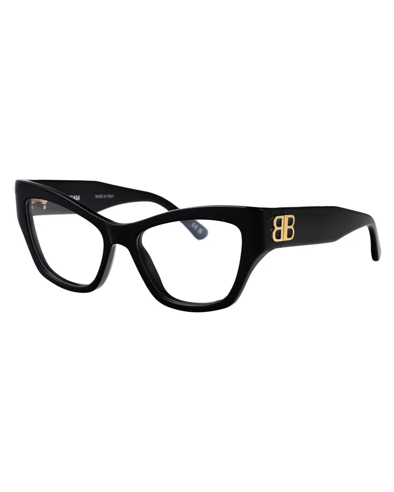 Balenciaga Women's Sunglasses Bb0362o Black-Black-Transparent Acetate Glasses & Frames Black/black/transparent Black