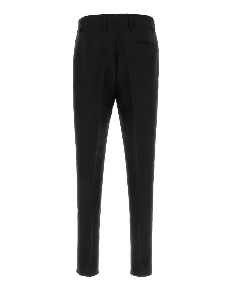 Ferragamo 145278788959 Nero Exterior: Viscose Virgin Wool Pantaloni Trousers Black