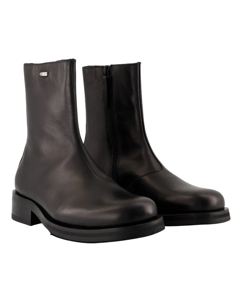 Our Legacy Unisex Camion Ankle Boots -  Leather Black Calfskin Shoes Ankle-Boots Black