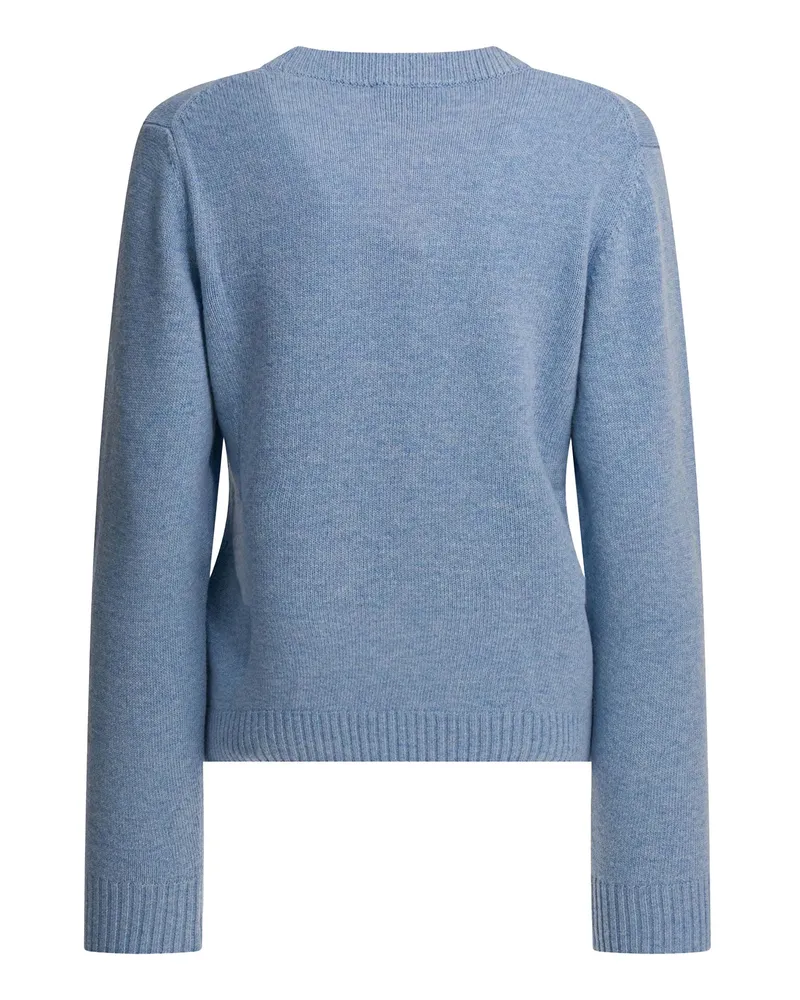 Ganni Women's Sweater Baby Blue Wool Jumpers 