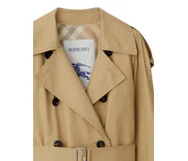 Belted Cotton Trench Coat — Beige