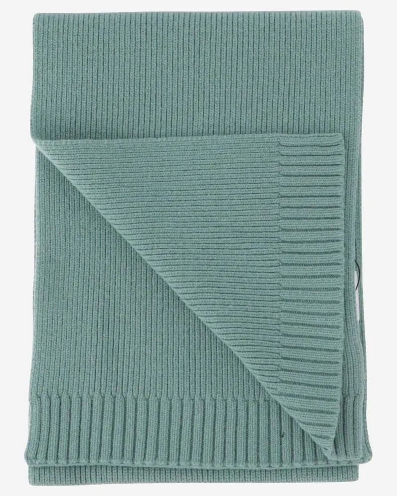 Stone Island Boys' Logo Wool Blend Scarf Sage Scarfs Green
