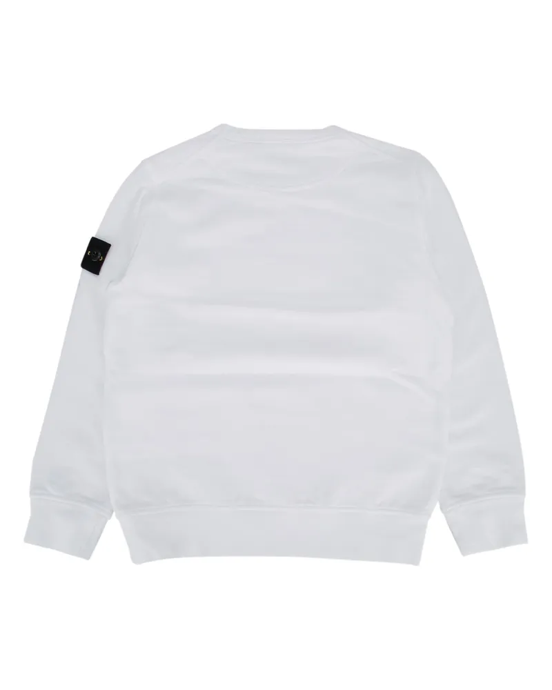Stone Island Boys' Logo-Patched Sweatshirt White Sweater White