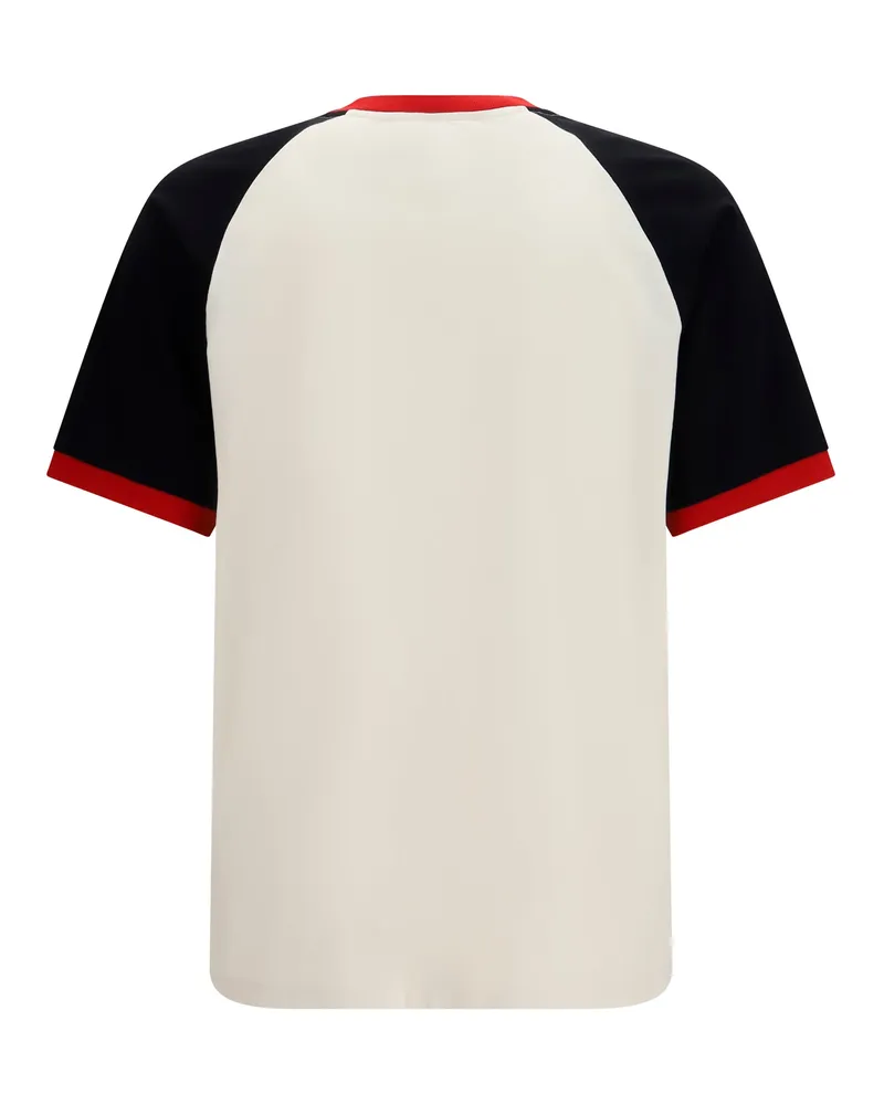 Versace Men's Cotton Jersey T-Shirt Dirty White-Black T-Shirts White/black And Polos White