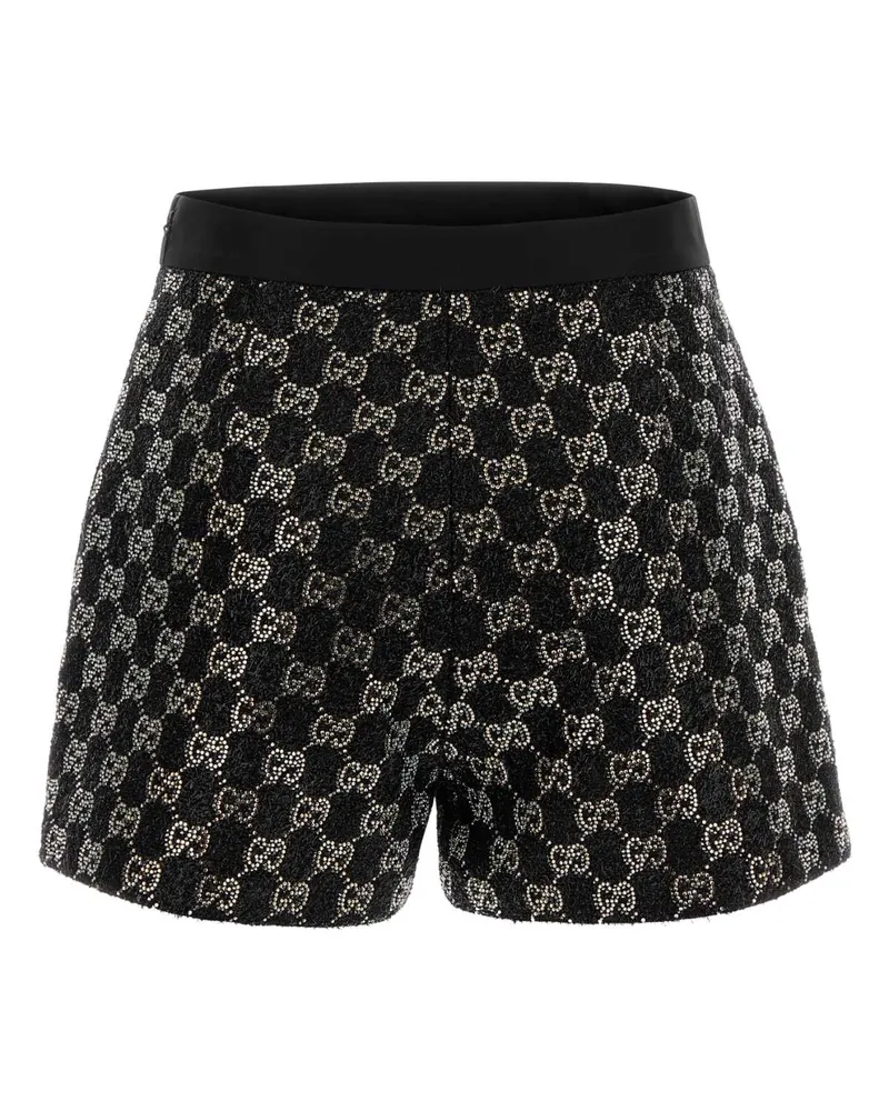 Gucci Women's Black Tweed Shorts Blackblackblack Viscose Mix Black