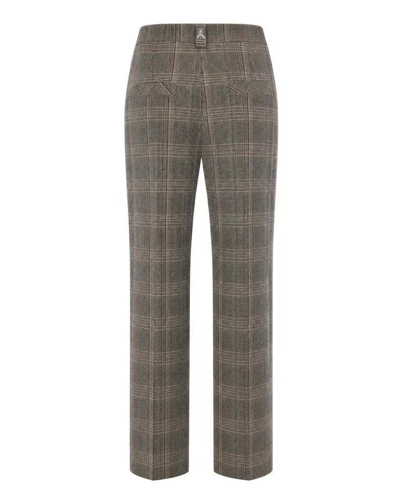 Patrizia Pepe Women's Tailored Trousers Brown Check Elastane Brown
