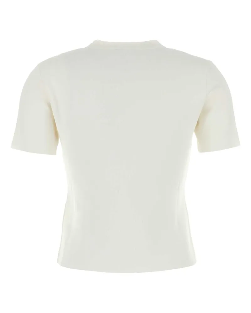 Max Mara Women's White Viscose Blend Adelio T-Shirt Bianco Exterior: Nylon T-shirts And Polos White