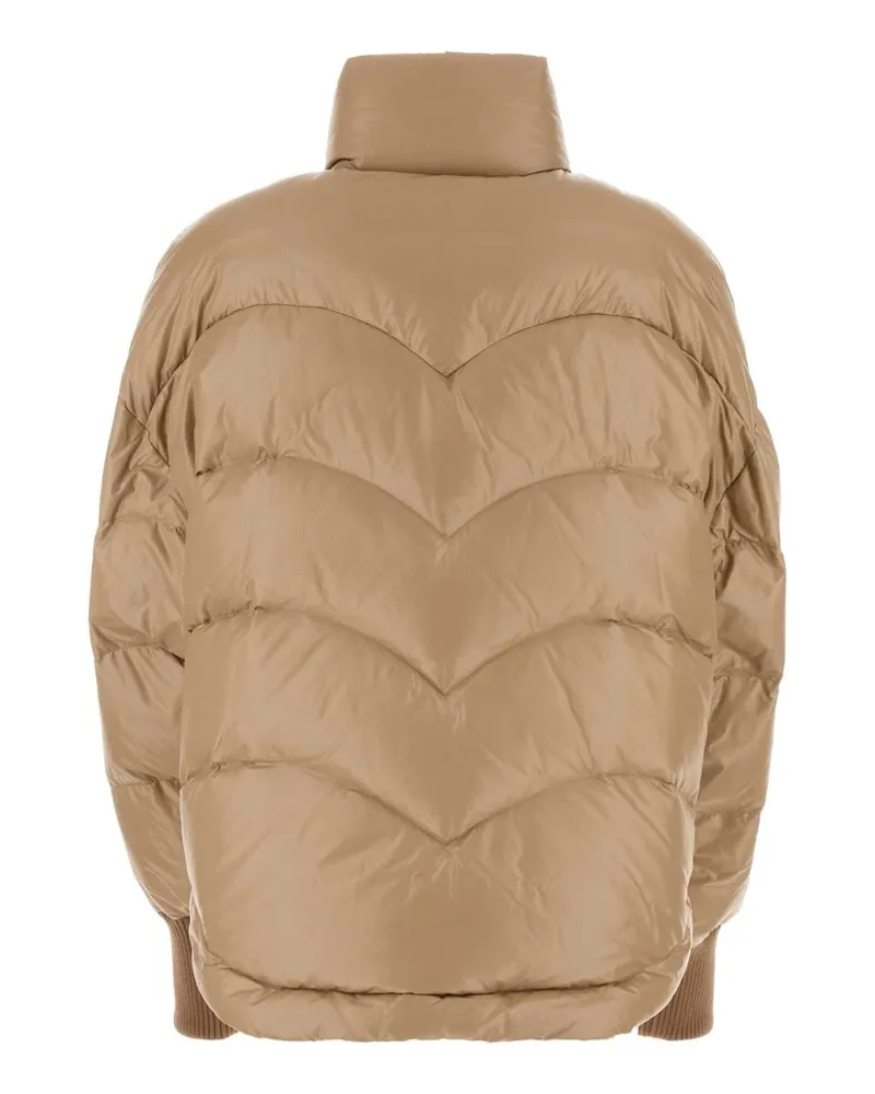 KHRISJOY Women's Beige Nylon Down Jacket Champagne Piumini Beige