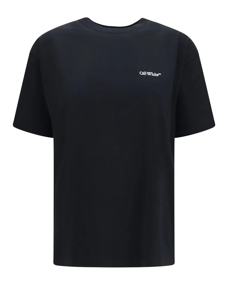 OFF-WHITE Women T-Shirt Arrow Out Flower Black-Balsam Green Cotton T-Shirts & Jerseys Black/balsam Black