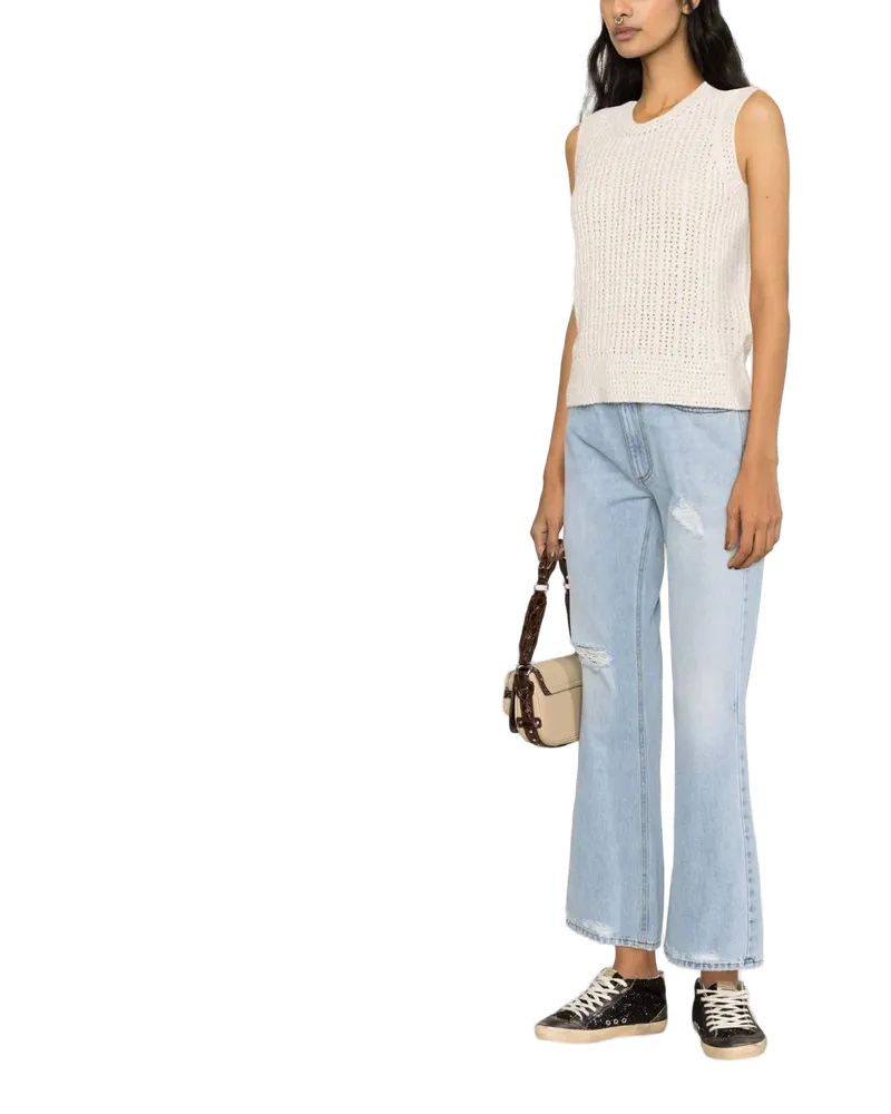 Golden Goose Women's Chunky Knit Vest Ss23 W Off-white