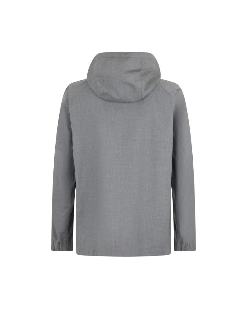 Herno Men's Gray Virgin Wool Shell Jacket Clothing Gray