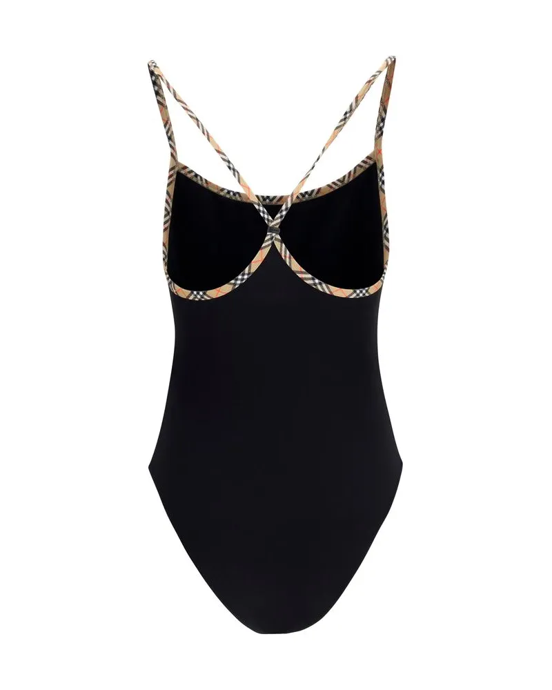 Burberry Women Black Elastane One-Piece Swimsuit Clothing Black