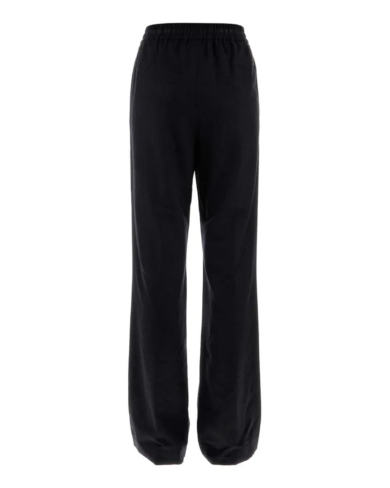 Moncler Women's Graphite Wool Blend Pant 786 Pantaloni Trousers Gray