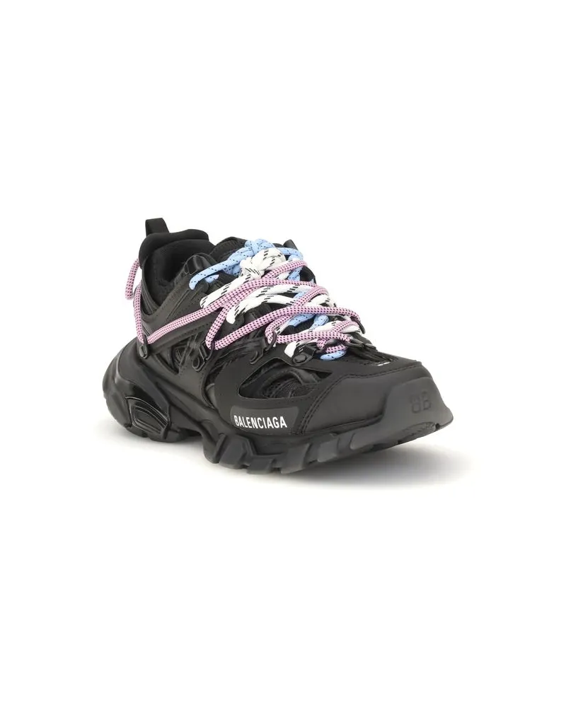 Balenciaga Women's Black Polyester Athletic Sneakers Black
