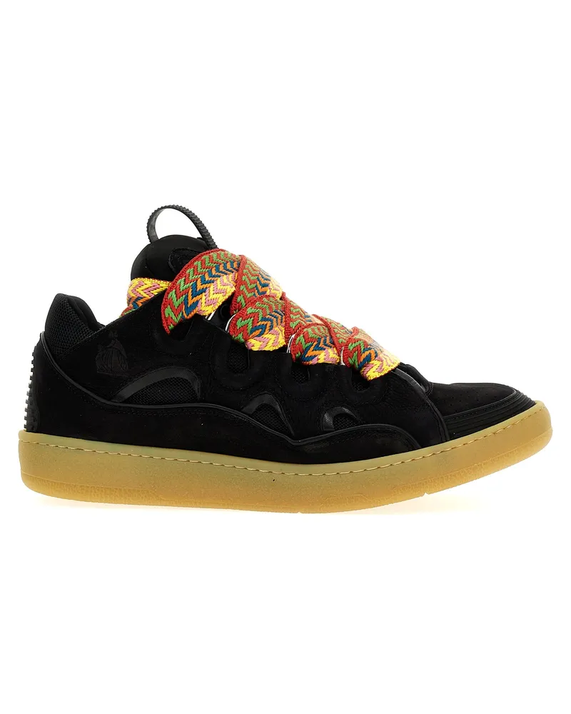 Lanvin Men's Black Calfskin Chunky Sneakers Black