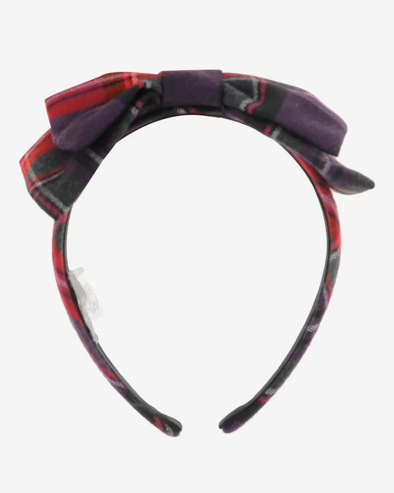 Il Gufo Bow Headband For Girls Purple Cotton Accessory Purple
