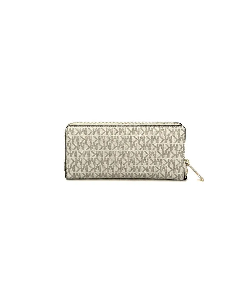 Michael Kors Women's Wallet Vanilla 89.coated Canvas Bags Polyester Beige