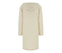 Women's Cream Stretch Cotton Sweatshirt Dress Naturale Exterior: Elastane Abiti
