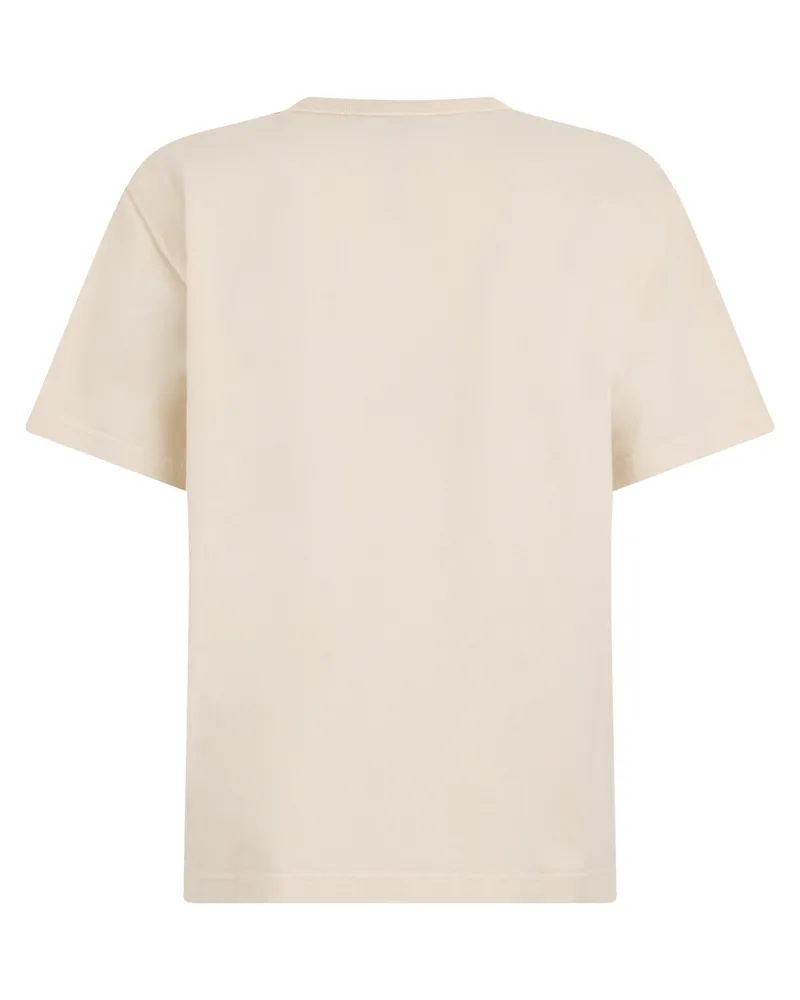 Stone Island Chest Pocket Cotton T-Shirt — Beige Beige