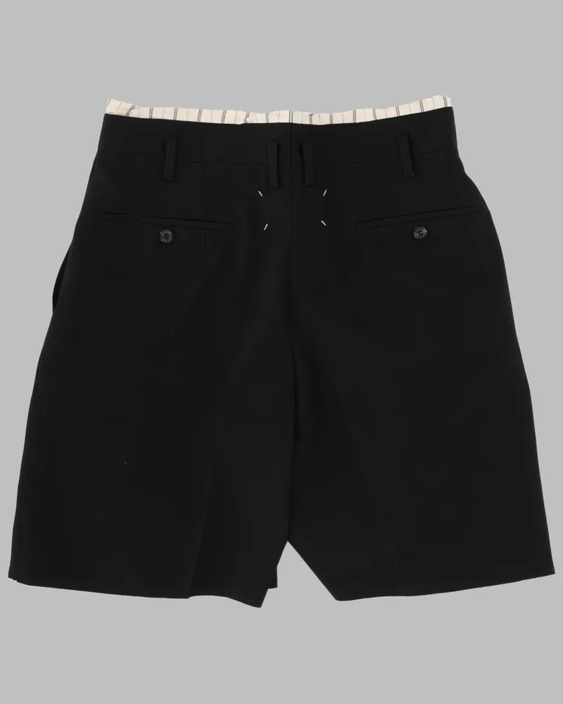 Maison Margiela Virgin Wool Bermuda Shorts — Black Black