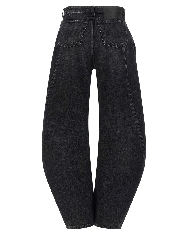 Jean Paul Gaultier Low-Waist Wide-Leg Cotton Denim Jeans — Black Black