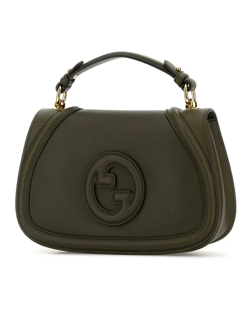 Gucci Women's Blondie Top Handle Bag Green Calf Skin Green