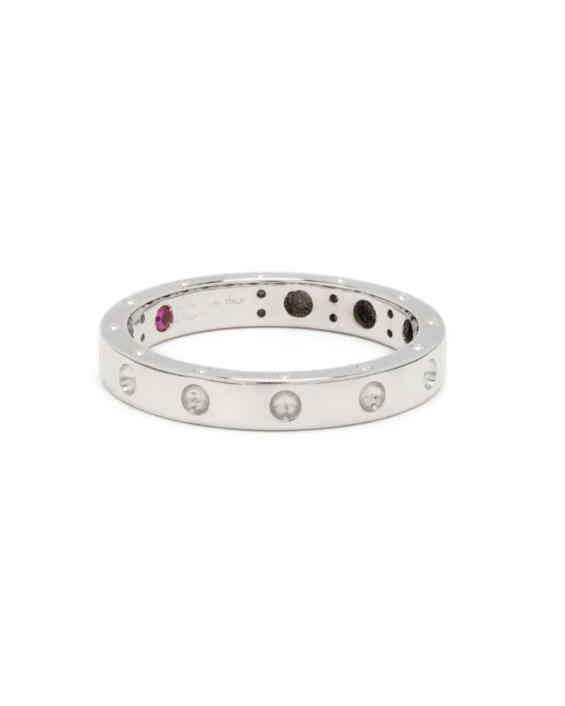 Roberto Coin Women's 18kt White Gold Pois Moi Thin Band Ring Continuty White