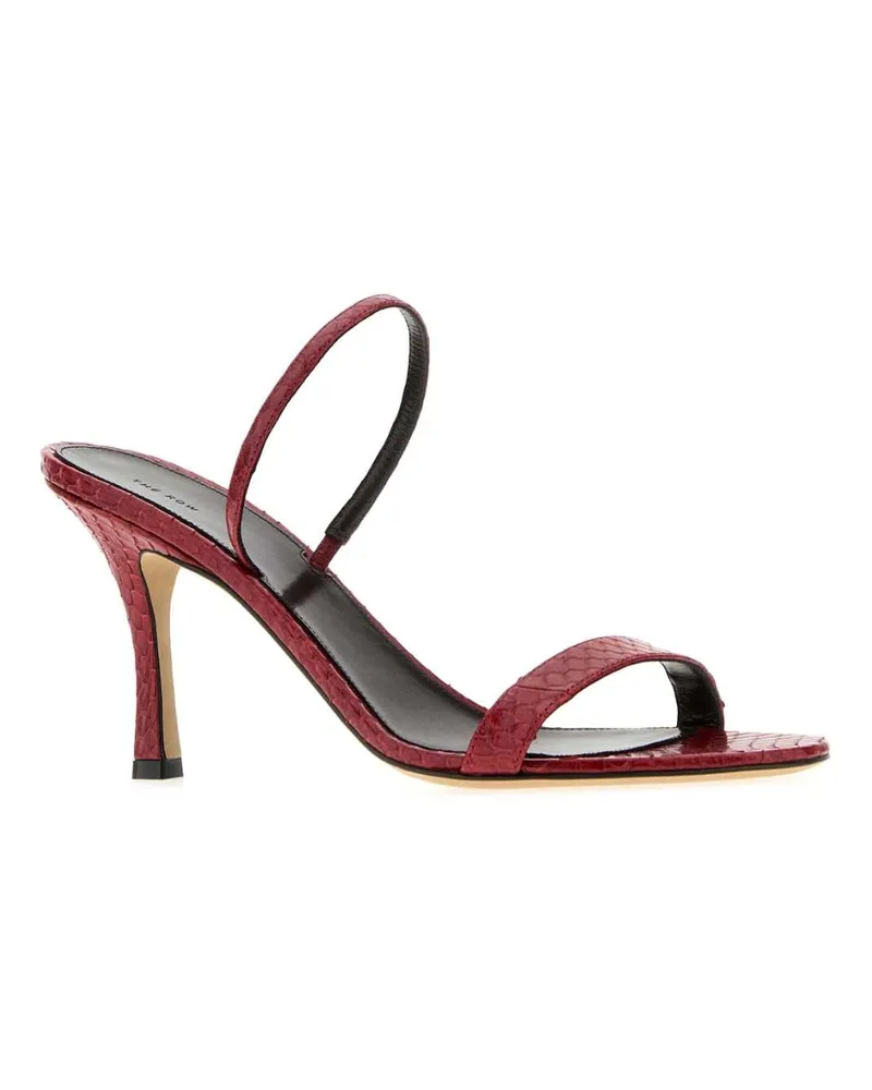 The Row Women's Red Leather Ella Sandals Lacquerred Sandali Red