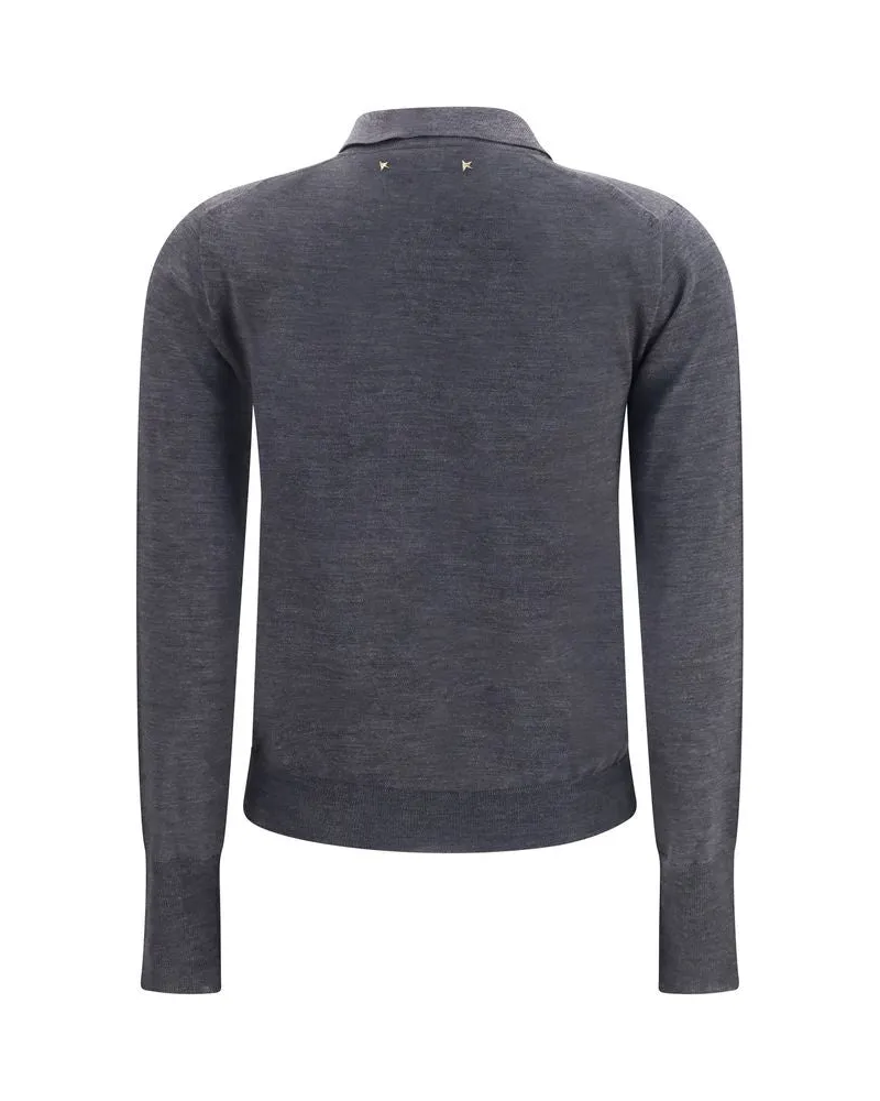 Golden Goose Women Gray Wool Oves Aries Shirt Gray