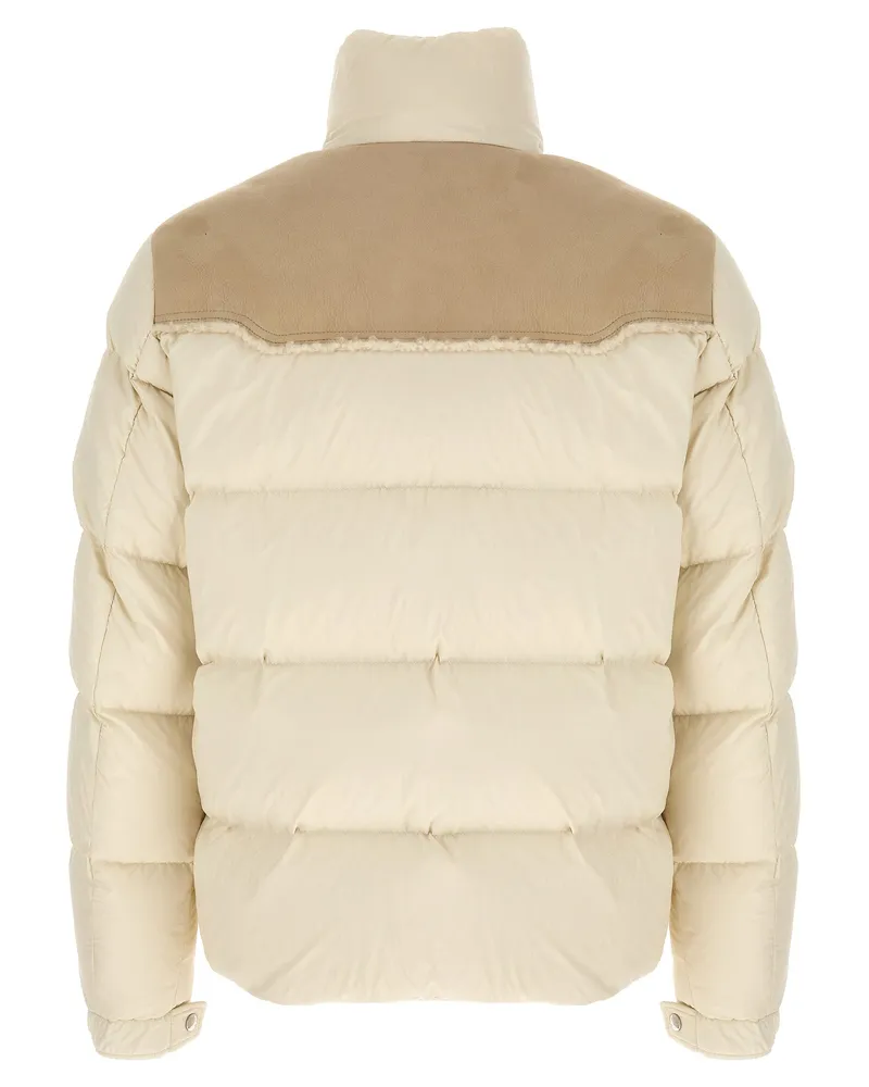 Moncler Men's Beige Polyamide Full-Length Jacket Clothing Beige